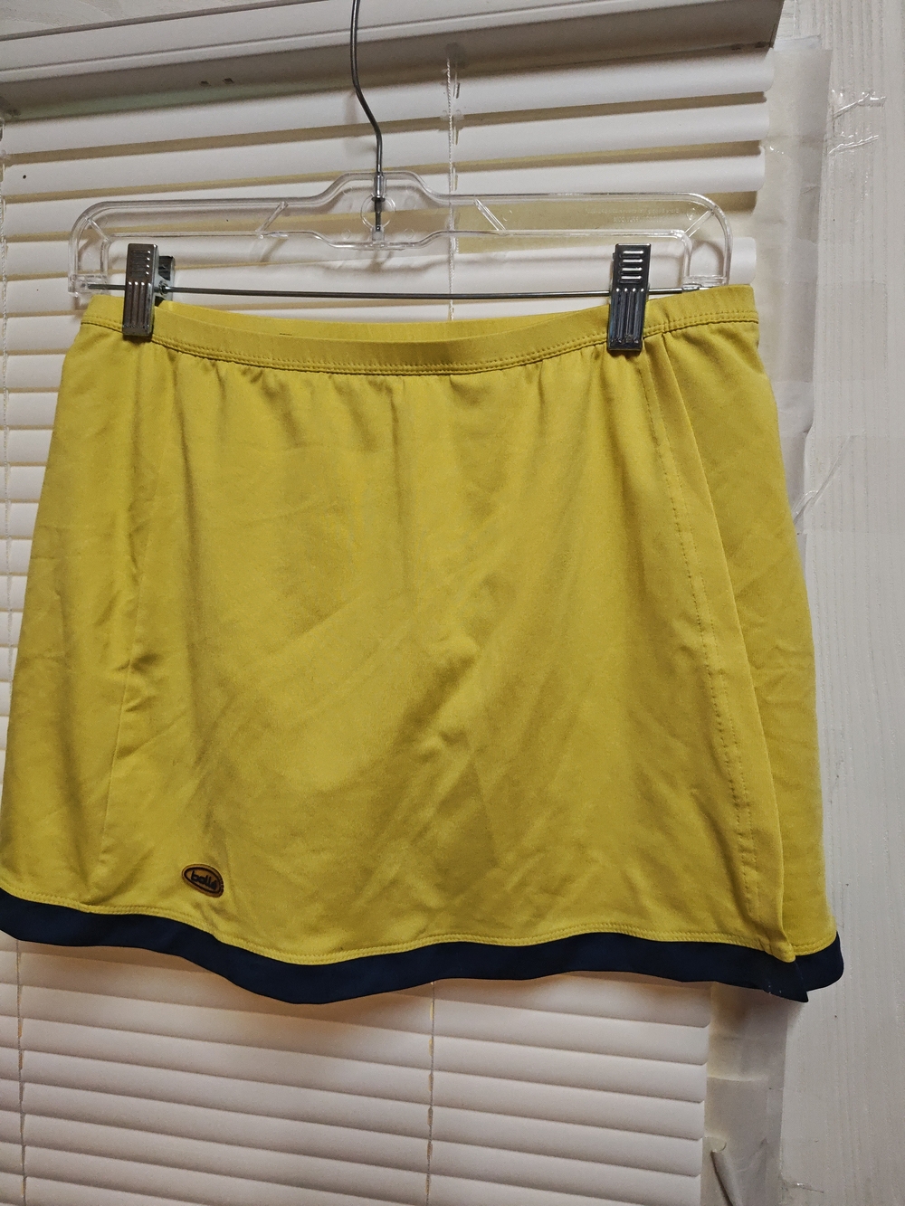 bolle Yellow Athletic Skort with Navy Trim